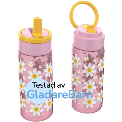 LunchBuddies Daisy Vattenflaska 600 ml, Pink